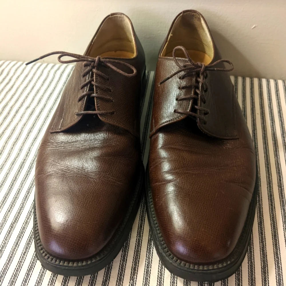 Brooks Brothers Men's Brown Leather Oxfords Salinger Size 9‎